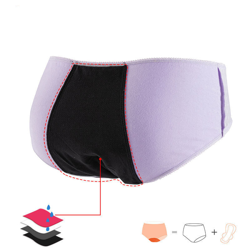 Calcinha de período com logotipo personalizado por atacado, forro de 4 camadas, fluxo pesado, incontinência, à prova de vazamento, roupa íntima menstrual