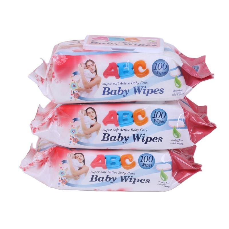 Large pack of family pack environmentally friendly disposable non-woven baby care wipes