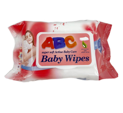 Large pack of family pack environmentally friendly disposable non-woven baby care wipes
