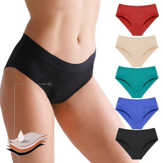 Fashion Lace Heavy Period Panties 4 Layers Leak Proof Absorbent Menstrual Underwear Postpartum Panties