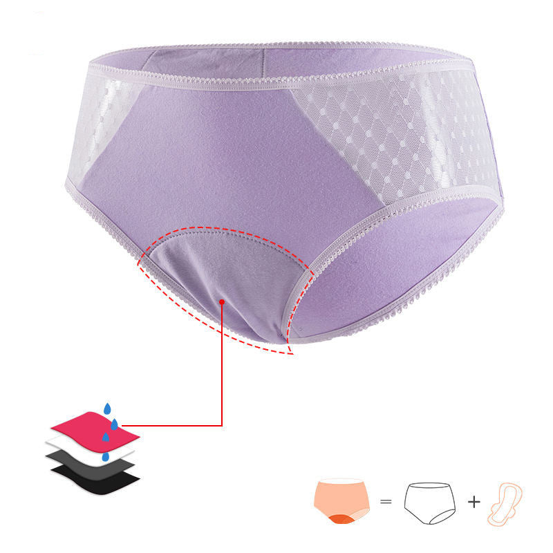 Wholesale Customized Logo Period Panties 4 Layer Lining Heavy Flow Incontinence Leakproof Panties Menstrual Underwear